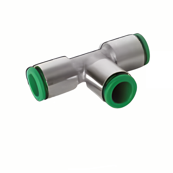 Pneumax 05-14-00 - 14mm Equal Tee (Green Collet)
