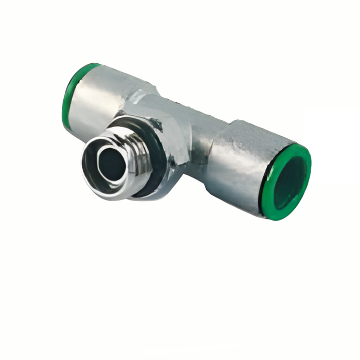 Pneumax 20-08-18 - 8mm x G1/8" Male Swivel Tee Parallel (Green Collet)