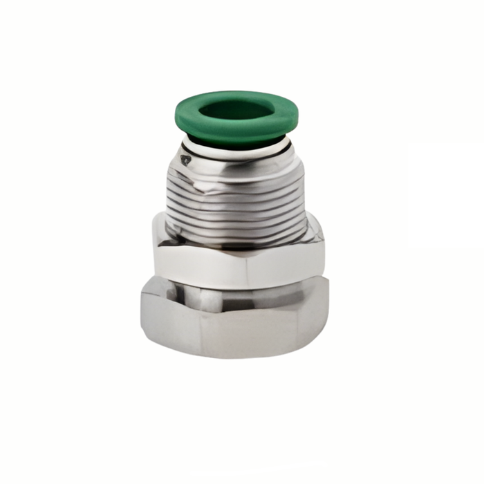 Pneumax 25-08-18 - 8mm x G1/8" Female Bulkhead  (Green Collet)