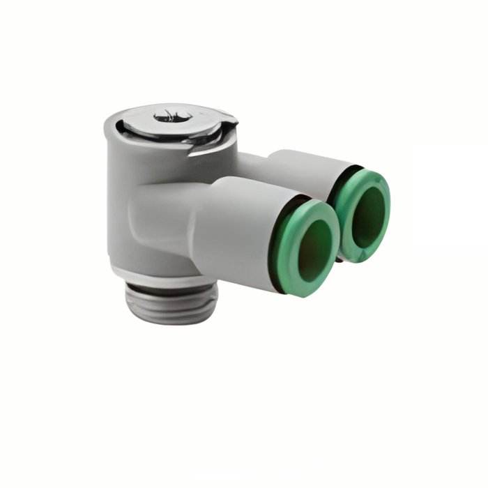 Pneumax T15-B04-M5 - 4mm x M5 Male Two Way Single Banjo