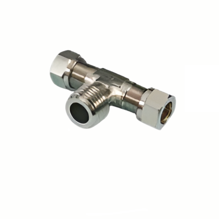 Pneumax 207-08-14 - 8mm-1/4" Taper Male Branch Tee Compression Fitting