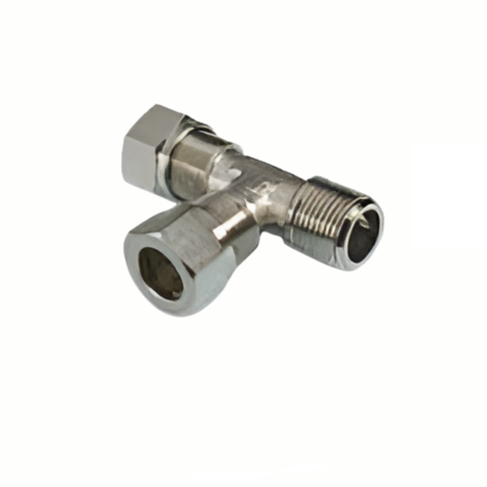 Pneumax 208-04-18 - 4mm x 1/8" Taper Male Run Tee Compression Fitting