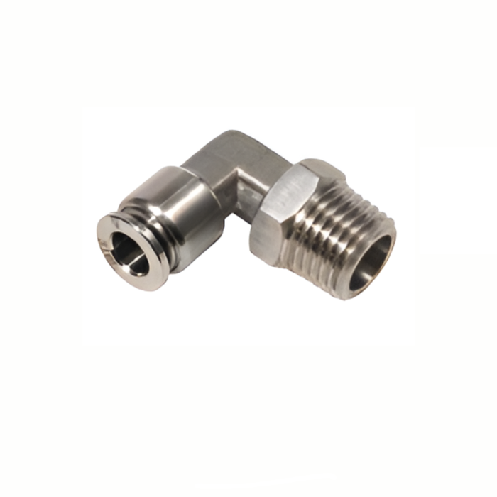Pneumax SSL04-01 - Stainless Steel 4mm x 1/8" Taper Male Swivel Elbow