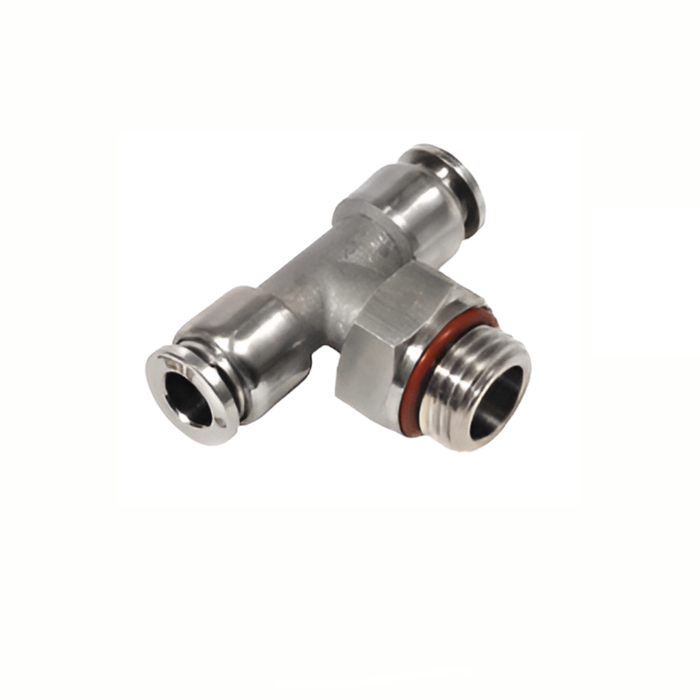 Pneumax SSB08-G01 - Stainless Steel 8mm x G1/8" Parallel Male Swivel Tee