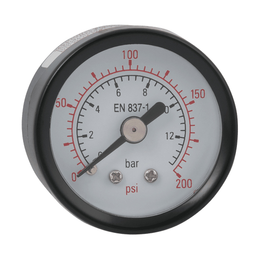 FT Pro - 2018-1780 0-60 Psi 50MM Steel Gauge 1/8" BSPT Back - pneumaticsystems