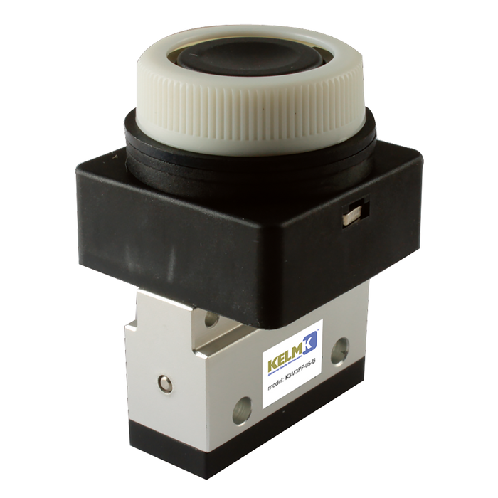 FT Pro - K3M3PF-05-G M5 3/2 Micro Push Button Shrouded Valve - pneumaticsystems