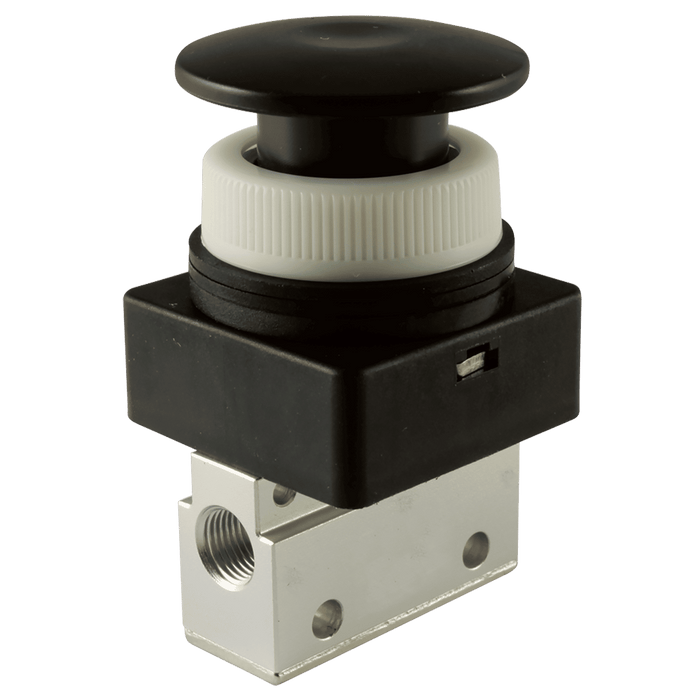 FT Pro - K3M3PM-05-B M5 3/2 Micro Palm Button Valve - pneumaticsystems