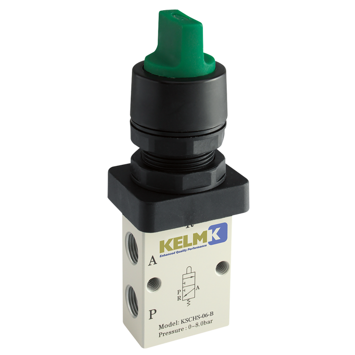 FT Pro - KSCHS-06-R 1/8" 3/2 N/C Switch Valve - pneumaticsystems