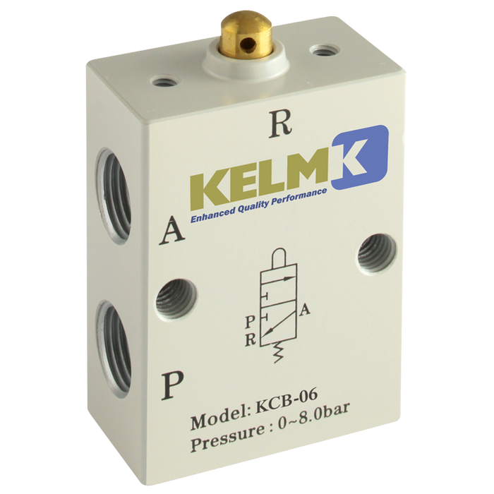 FT Pro - KCB-06 1/8" 3/2 N/C Plunger Valve - pneumaticsystems