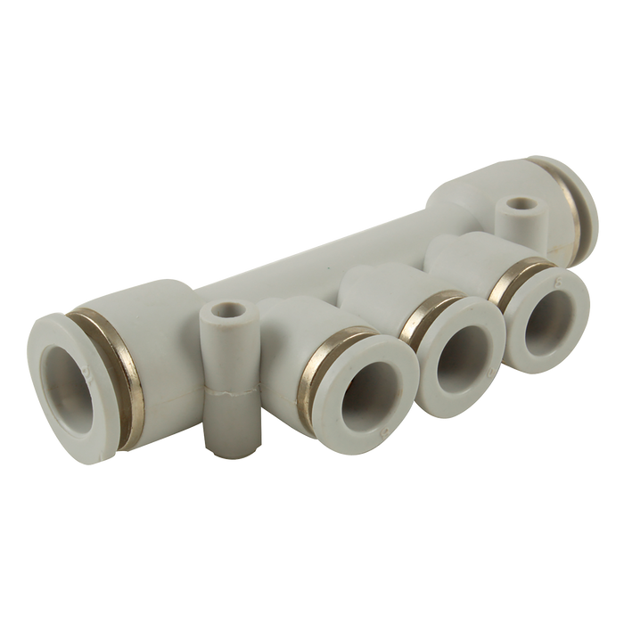 FT Pro - 2175-1105 10MM (In 2) X 08MM (Out 3) Grey Manifold - pneumaticsystems