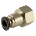 FT Pro - PCF06-G01C 1/8" BSPP X 6MM Micro Female Stud Hex Body - pneumaticsystems