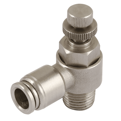 FT Pro - SSNSE8-G03 3/8" BSPP Male X 8MM OD Speed Control Valve - pneumaticsystems