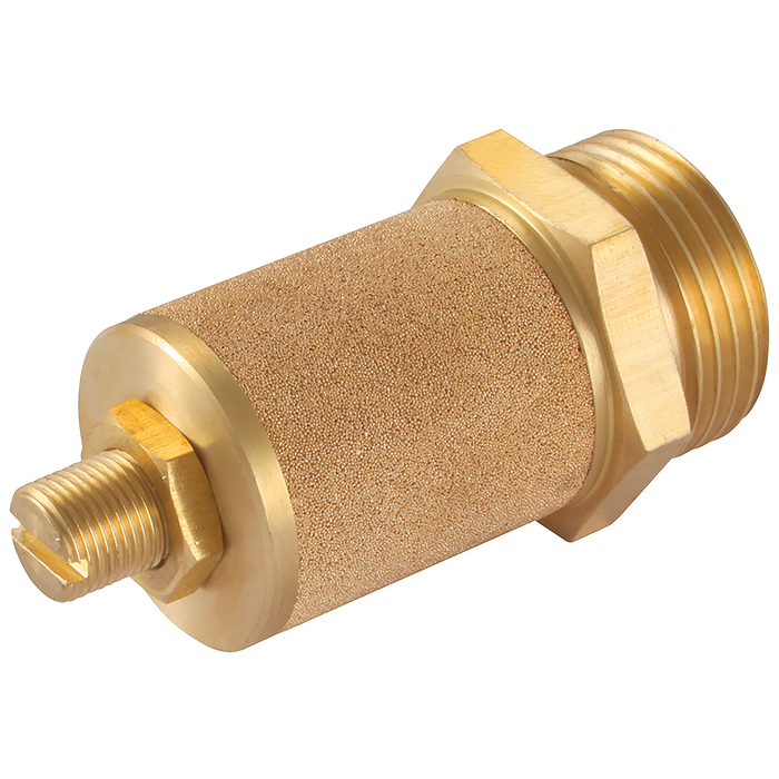 FT Pro - 12092700 3/4" Adjust Brass Restricting Silencer - pneumaticsystems