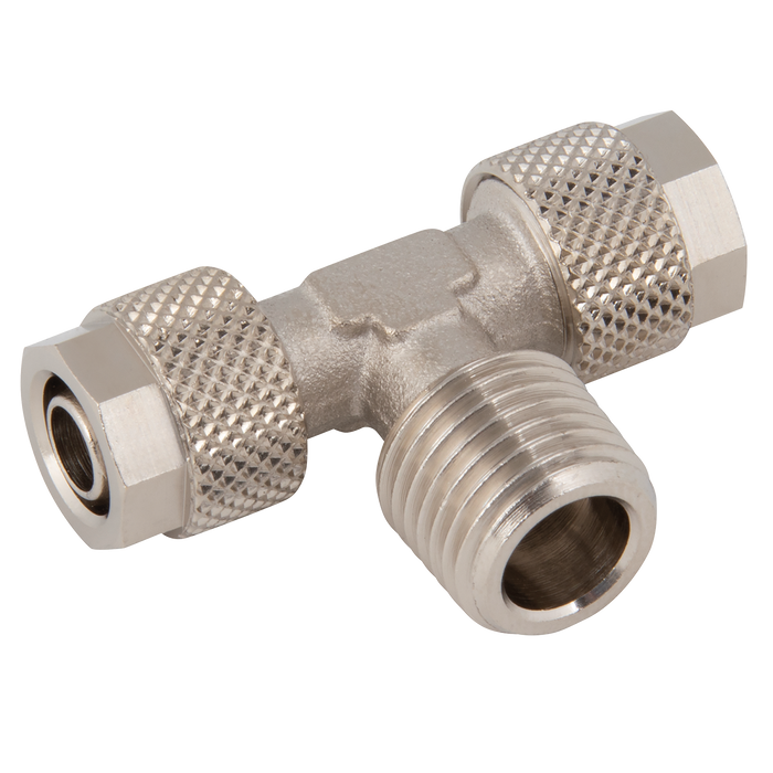FT Pro - C7-8/6-1/4 08/06MM OD X 1/4" BSPT Male Centre Tee - pneumaticsystems