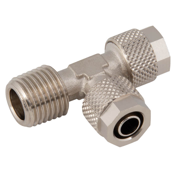FT Pro - C8-8/6-1/8 08/06MM OD X 1/8" BSPT Offset Male Tee - pneumaticsystems