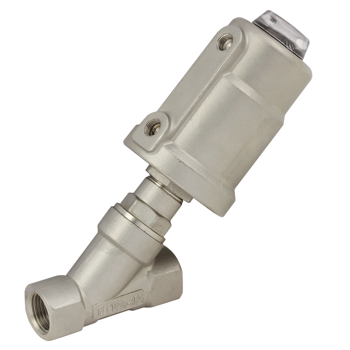 FT Pro - KASV-SSSS-12-NO 1/2"BSPP DN15 All 316 N/O Angle Seat Valve - pneumaticsystems