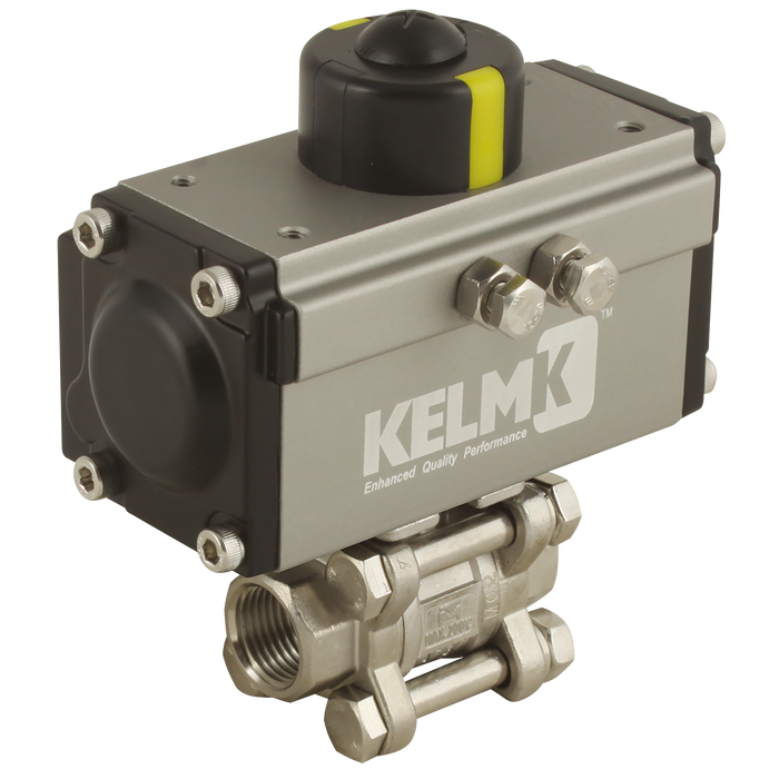 FT Pro - 2184-0050 2.1/2" BSPP SS 3 Pc DA Aluminium ACTU B.VALVE - pneumaticsystems