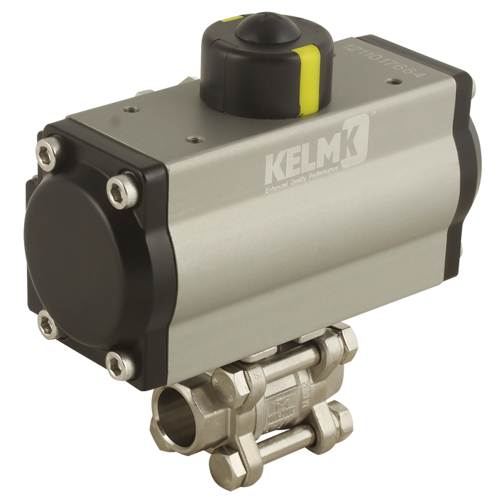 FT Pro - 2184-0079 1" S.WELD SS 3 Pc SA Aluminium ACTU B.VALVE - pneumaticsystems