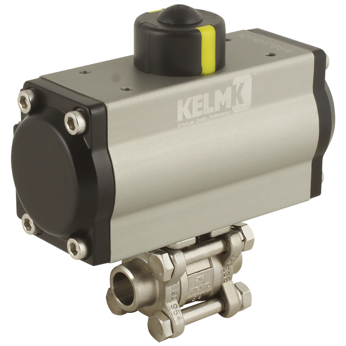 FT Pro - 2184-0107 4" B.WELD SS 3 Pc SA Aluminium ACTU B.VALVE - pneumaticsystems