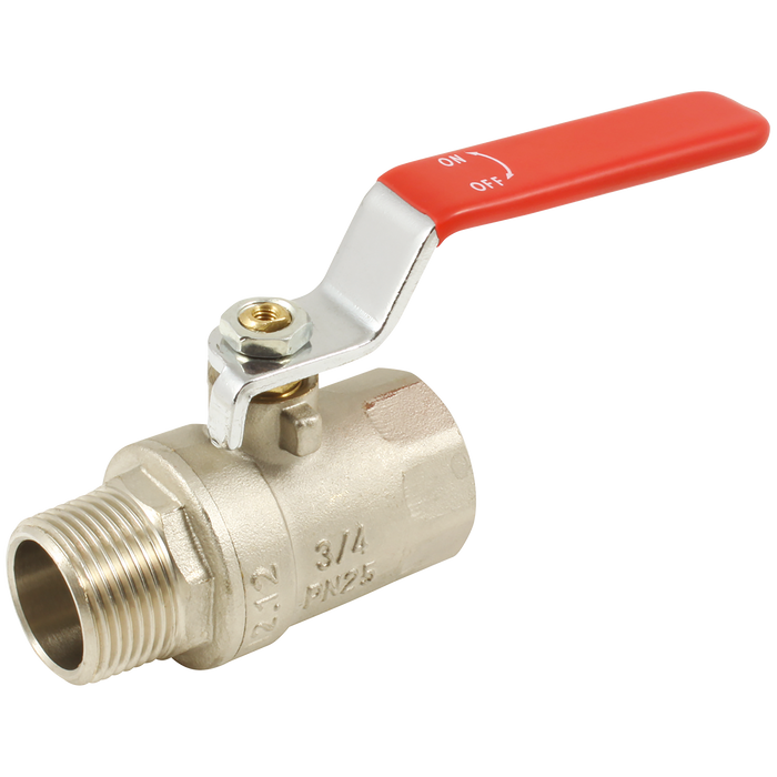 FT Pro - 2024-1840 1" BSPP Male/Female Brass Ball Valve - pneumaticsystems