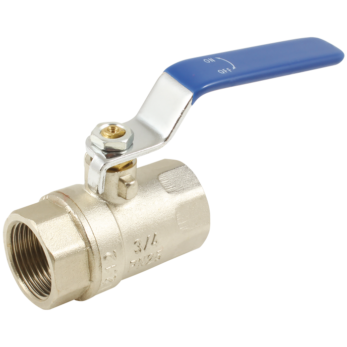 FT Pro - 2042-5336 1/4" BSP Brass Ball Valve Blue Steel Long Handle - pneumaticsystems