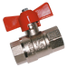 FT Pro - 2024-1923 3/8" BSPF Brass Ball Valve Red T Handle - pneumaticsystems