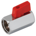 FT Pro - MBV38 3/8" BSPF Brass Chrome Finish Mini Ball Valve - pneumaticsystems