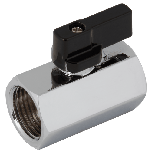 FT Pro - MBV34S 3/4" BSPF Brass Chrome Finish Mini Ball Valve - pneumaticsystems