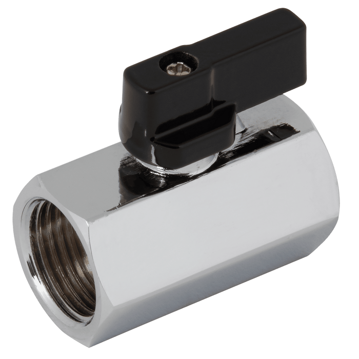 FT Pro - MBV34S 3/4" BSPF Brass Chrome Finish Mini Ball Valve - pneumaticsystems