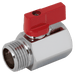 FT Pro - MBVM38 3/8" Male/Female Brass Chrome Finish Mini Ball Valve - pneumaticsystems