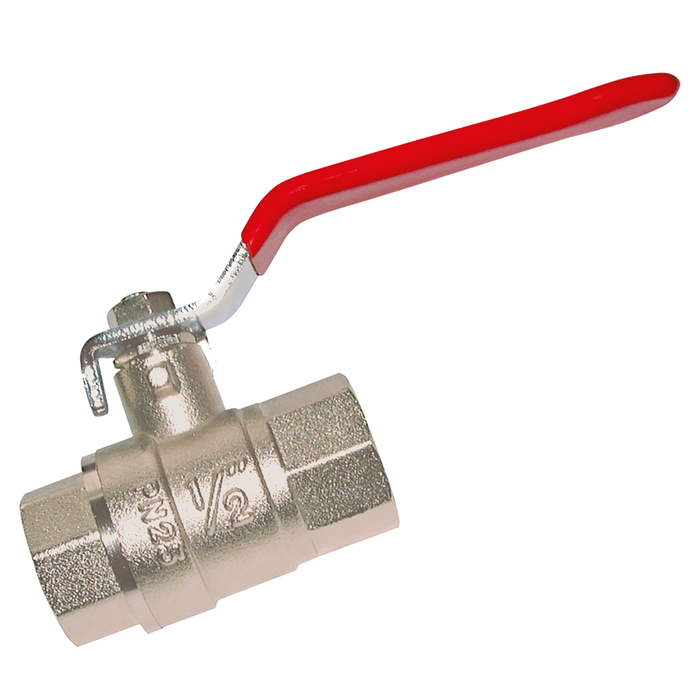 FT Pro - LMBV-1 1"BSP Brass Ball Valve Red Handle - pneumaticsystems