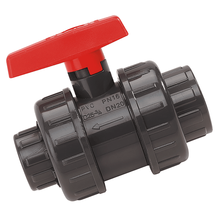 FT Pro - 2020-0424 1/2" BSPP Plastic Ball Valve Threaded EPDM Seal - pneumaticsystems