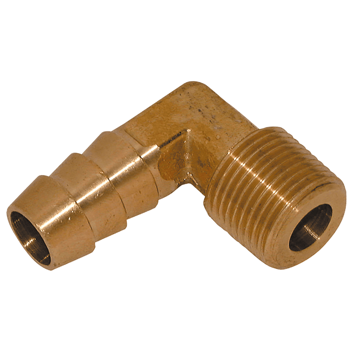 FT Pro - EHT-14-6 1/4" BSPT Male Elbow Hose Tails, Brass - pneumaticsystems