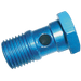 FT Pro - 80351300 1/4" BSPT Blue Aluminium Banjo Bolt - pneumaticsystems