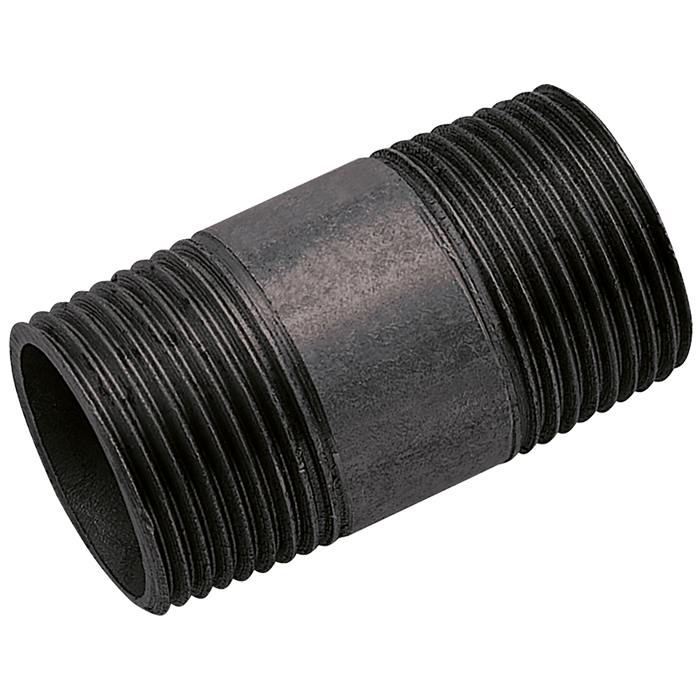 FT Pro - MIB-2X80N 2" BSPT X 80MM Barrel Nipple Black - pneumaticsystems