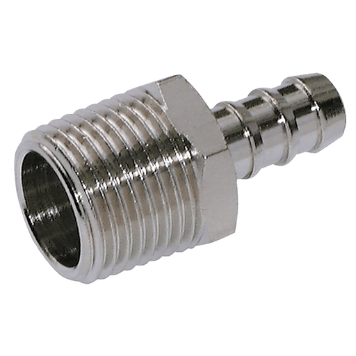 FT Pro - MC1/8-6 6MM ID X 1/8" BSPT Male Hose Tail Brass N/P - pneumaticsystems