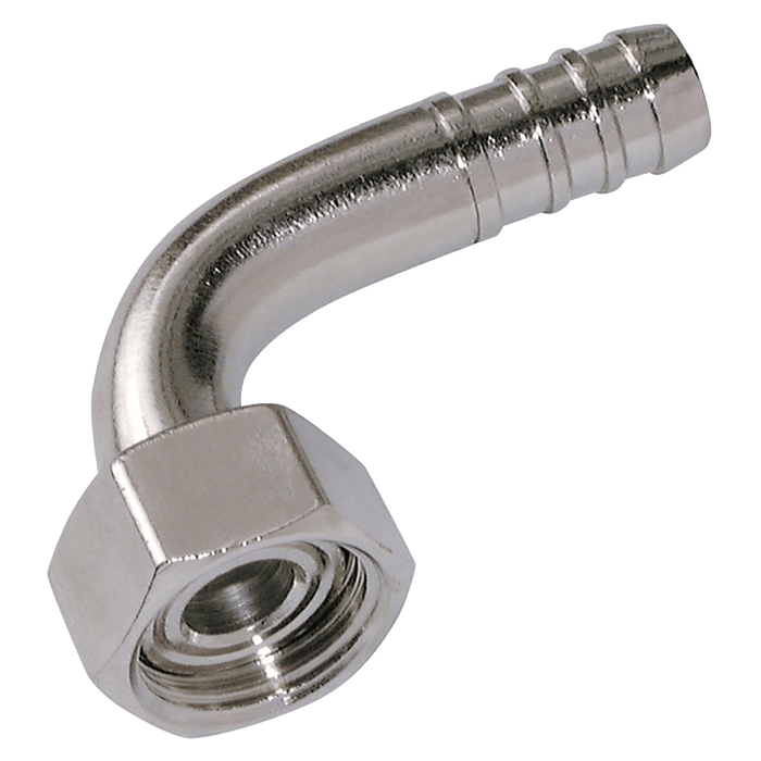 FT Pro - FPN1/2-13 13MMID X 1/2" OD 90 Elbow H/T F/FCE Brass Nickel Plated - pneumaticsystems