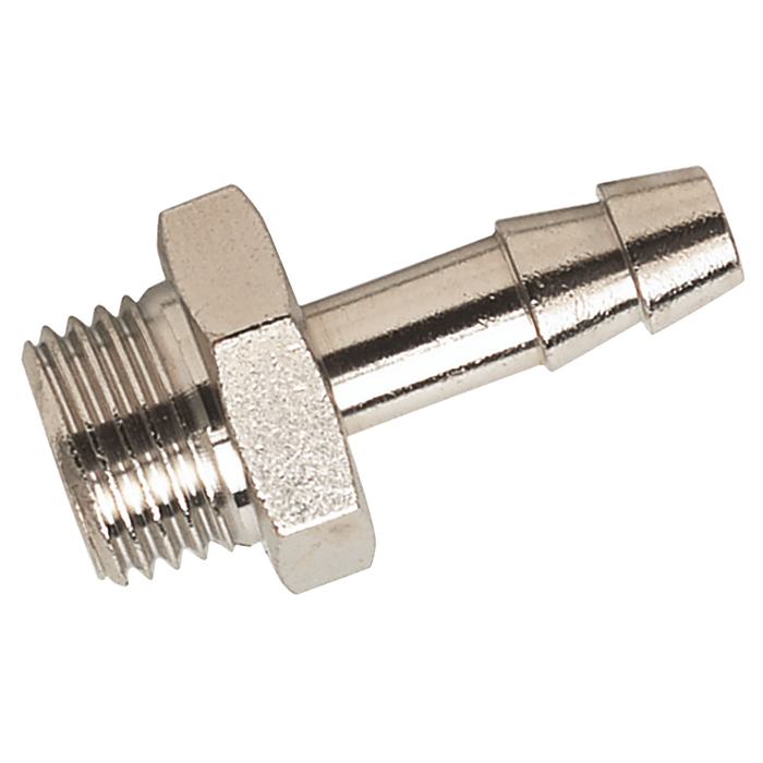 FT Pro - 3045-4.5-M5 M5 Metric Male Straight Hose Tails, Nickel Plated Brass - pneumaticsystems