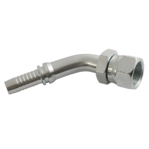 FT Pro - JISM304512CF M30 Metric Female (KOMATSU Style) X Hose Tail 45° Swept Elbow - pneumaticsystems