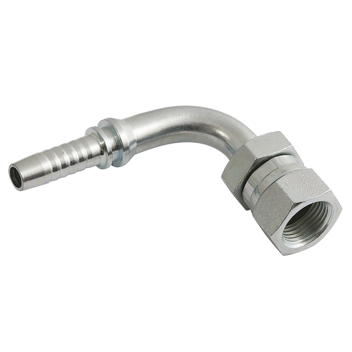 FT Pro - JISM169005CF M16 Metric Female (KOMATSU Style) X Hose Tail 90° Swept Elbow - pneumaticsystems