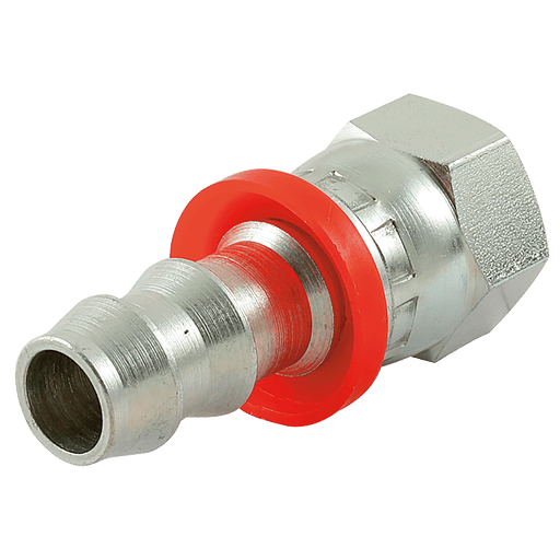 FT Pro - PSJF0606CF 9/16" JIC Female X 3/8" Push Style Hose Tail - pneumaticsystems