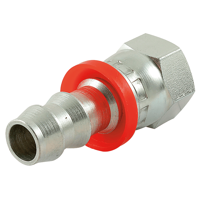 FT Pro - PSJF0606CF 9/16" JIC Female X 3/8" Push Style Hose Tail - pneumaticsystems