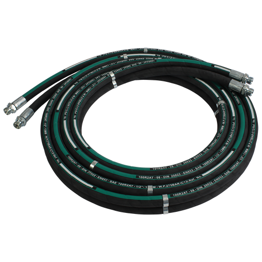 FT Pro - BH08-08M08M-06MT 1/2" BSP Male X 23.1MM OD X 1/2" ID Hydraulic Hose Assembly - pneumaticsystems