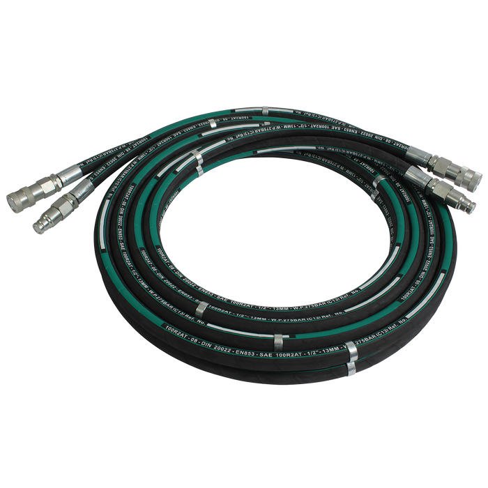 FT Pro - BH08-08Q08P-06MT 1/2" BSP Male X 23.1MM OD X 1/2" ID Hydraulic Hose Assembly - pneumaticsystems