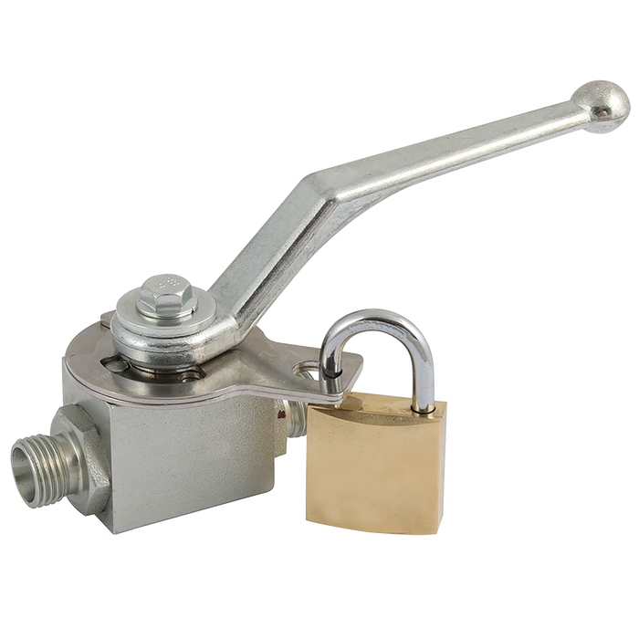 FT Pro - KHB-15L-LK M22 X 1.5 Metric Male Ball Valve 2 Way Lockable - pneumaticsystems