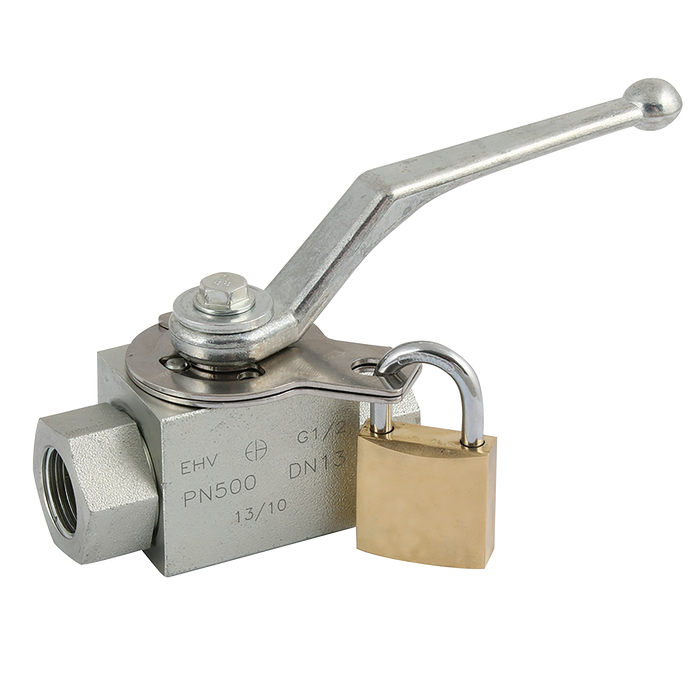 FT Pro - KHB-G1/2-LK 1/2" BSP Parallel Female Ball Valve 2 Way Lockable - pneumaticsystems