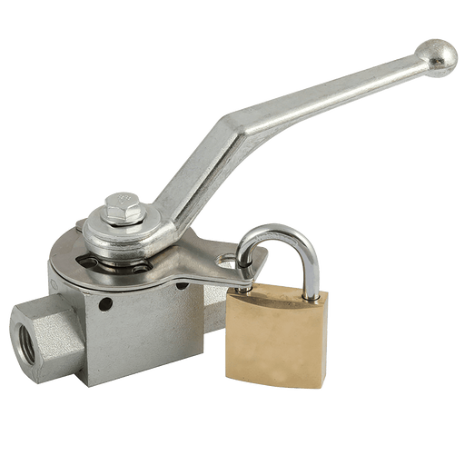 FT Pro - KHBSM-G11/4-LK 1.1/4" BSP Parallel Female Ball Valve 2 Way Lockable - pneumaticsystems