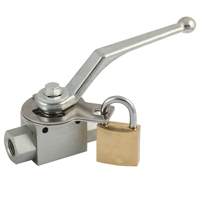 FT Pro - KHBSM-G11/2-LK 1.1/2" BSP Parallel Female Ball Valve 2 Way Lockable - pneumaticsystems