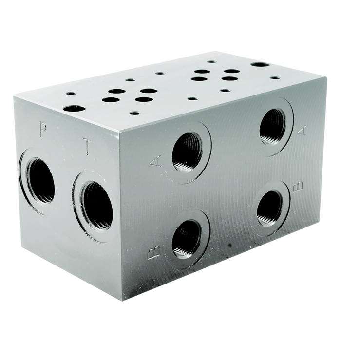 FT Pro - CM3-3G/ALU CETOP 3 3 Station Manifold Aluminium - pneumaticsystems