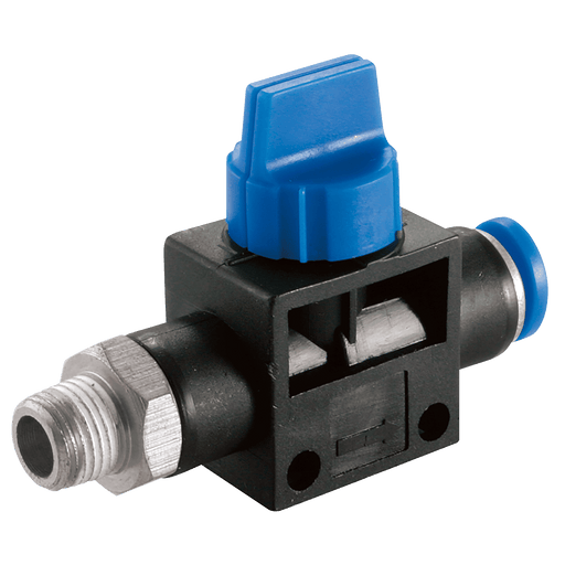 FT Pro - HVFS8-01 8MM Tube OD X1/8" BSPT Male Thread Push-In Ball Valve - pneumaticsystems